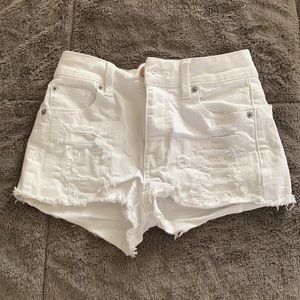 american eagle white jean shorts 00